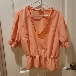 Topshop Coral Blouse Size 10
